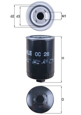 Mahle oil filter for - filter,