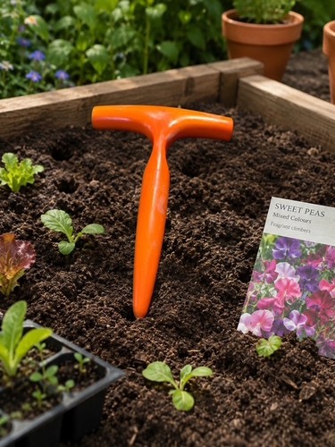Garden dibber 2 orange - garden,
