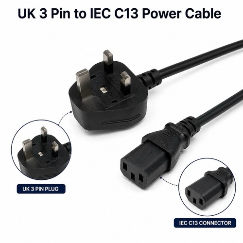 Power cable plug pin bs - cable,