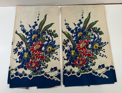 Pair vintage floral print - pair, of