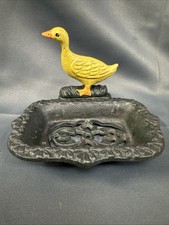 Cast Iron Footed Soap Dish with Duck - Beautiful Rustic Farmhouse Style