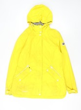 Regatta Women's Yellow Hooded Rain Jacket Size 14