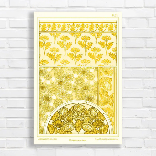 Chrysanthemum floral nouveau - floral,