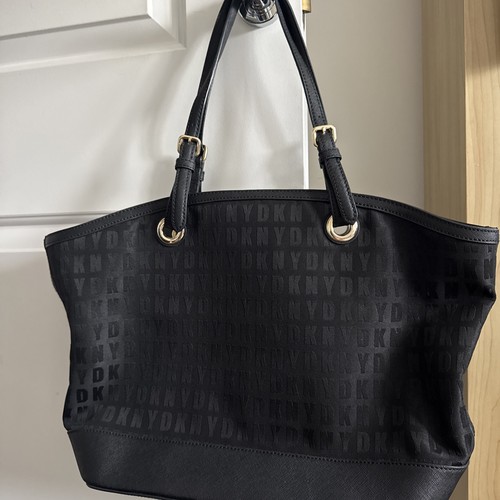 Dkny black monogram canvas - monogram, bag