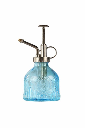 Vintage blue glass plant - vintage,