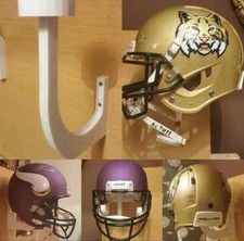 L Shaped Wall Mount Stand for Full Size Helmet - Display Hanger