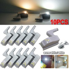 10X LED Smart Sensor Hinge Lights Kitchen Cabinet Wardrobe Closet Cupboard Light