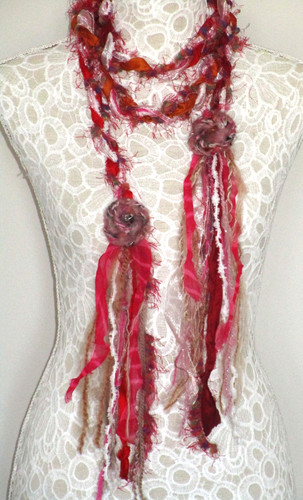 Handmade scarf lariat - scarf,