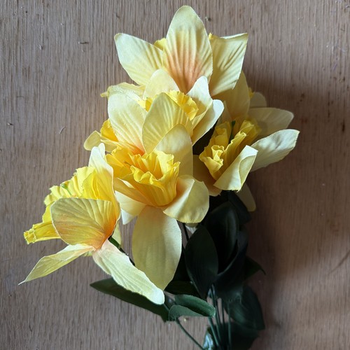 Silk flower yellow - flower, daffodils