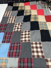 Vintage wool patchwork quilt