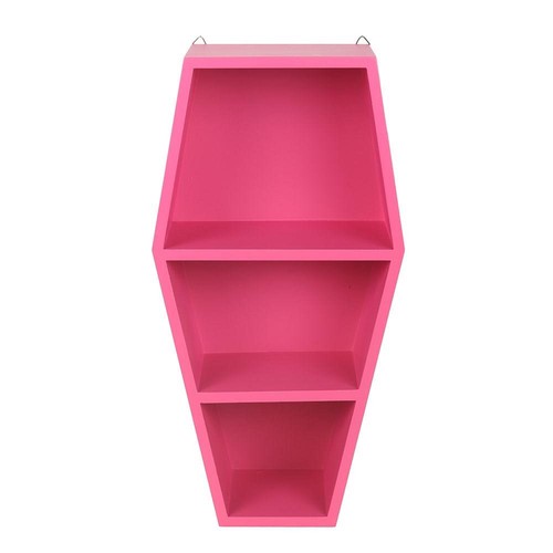 Bright pink coffin shelf - coffin,