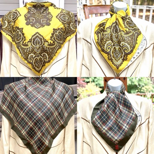 Silk scarf bandana 23 - silk, 23"