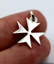 Kaedesigns, Genuine Sterling Silver 925 Maltese Cross Pendant - Free Post