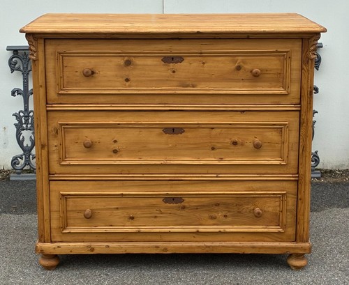 Antique pine chest three - chest, of