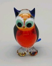 Vintage Retro Art Glass Murano Animal - Owl #14cm Tall