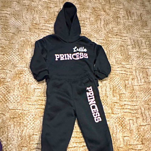 Girls black piece tracksuit - 2-piece,