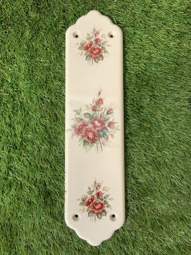 Porcelain floral door finger - porcelain,