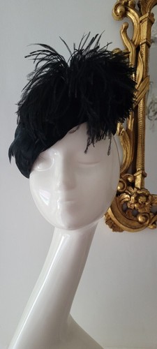 Della vintage black ostrich - vintage,