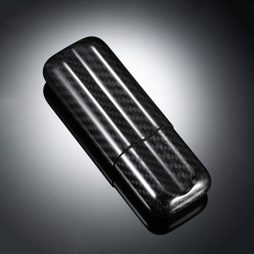 Black carbon fiber cigar - fiber, 2-cigar