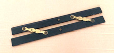 LARGE ANTIQUE EBONY & BRASS PARALLEL  RULE IN GOOD CONDITION 15 INCHES LONG   m