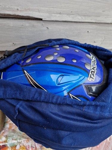 Motorbike helmets and gloves - and,