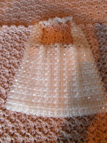 Vintage clear faceted plastic - faceted,