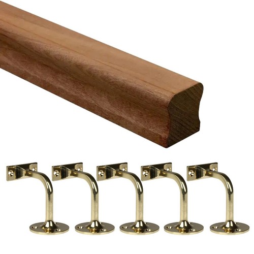 Dark hardwood handrail kit - dark, hr