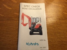MINI DIGGER SPECIFICATION BOOK 2007