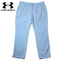 Under Armour Men's Grey Golf Trousers Size W34 L30 Straight Leg Tour Performance