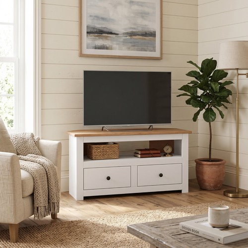 Corner cabinet white - white, pine