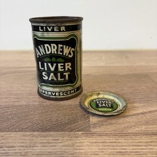 Early 1920s/ 1930s Andrew’s Liver Salts Tin  Vintage Laxatives Collectible Rare