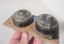 Antique brass ceramic light - &,