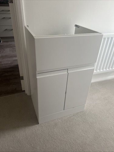 White bathroom cabinet vanity - bathroom,