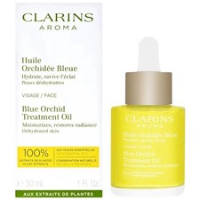 NEW Clarins Aroma Blue Orchid Treatment face Oil - 30ml - For Dehydrated skin