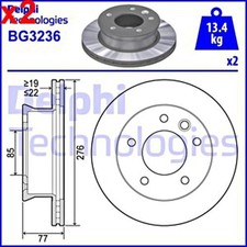 2X Brake Disc DELPHI Fits