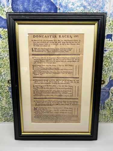 Antique 1767 horse racing - 1767,