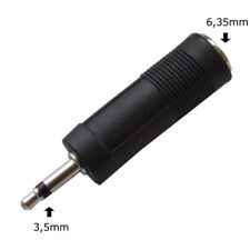 3.5mm Male Plug to 6.35mm Adapter For Yongnuo RF-603 Screwlock PC Sync Cable UK