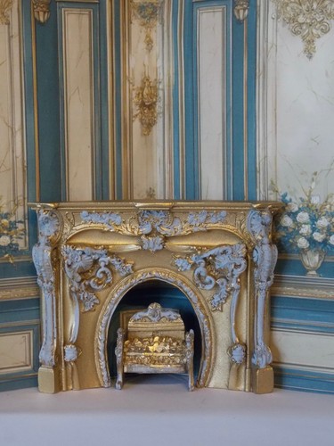 Dolls house ornate fire place - house,
