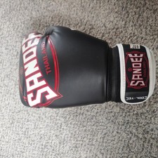 Sandee Cool-Tec Black/Red Leather Boxing Gloves Boxing Gloves