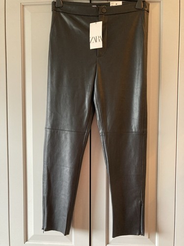Zara faux leather leggings - leather,