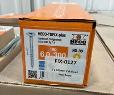 100pcs HECO  Topix 6x 300mm Long Wood Screws Sleeper Joist Decking Rrp£100+