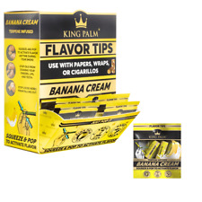 King Palm | 2 -100 Banana Cream  Flavoured Filter Tips |  Squeeze & Pop