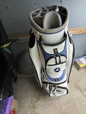 Motocaddy Golf trolley golf bag White Blue With Hood Cheap Read Description