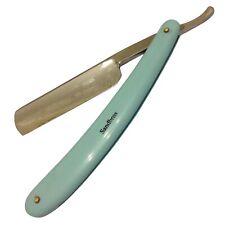 Vintage-Style Razor with Built-In Blade – No Replacement Needed (Blue Handle)