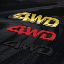  3D Chrome 4WD Emblem Badge 4x4 Logo Four Wheel Drive Fender Decal Car Sticker