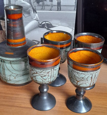 CELTIC NEWLYN, POTTERY  4 WINE