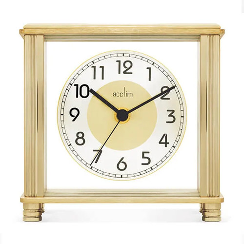 Mantel clock brass - clock, effect