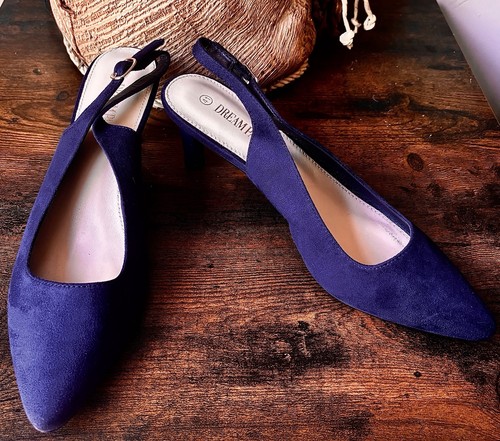 Deep blue faux suede - deep,