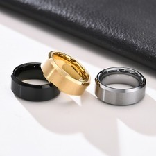8mm Tungsten Bevel Mens