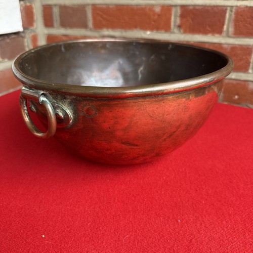 Antique copper mixing bowl - copper, by